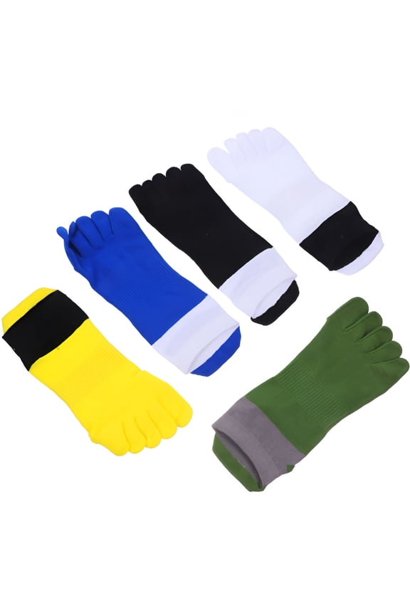 5 Pairs Five Toe Socks for Men Pack Fingers Man Sports Toes Breathable Cotton