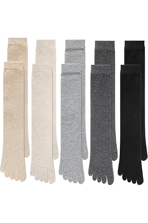5-Pairs Toe Socks for Women, Cotton Athletic Running Women'S Toe Socks 5 Fingers, Colored Cute Comfort