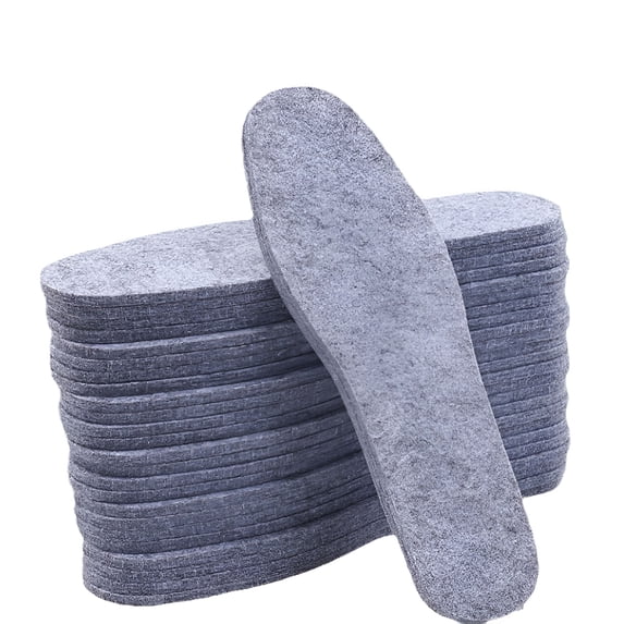 TELOLY 5 Pairs Wool Felt Thermal Insole Thicken Breathable Winter Warm ...