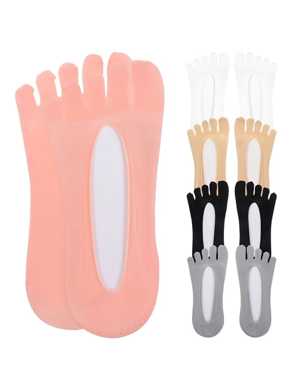 5 Pairs of Toe Separator Socks High Heel Finger Socks Invisible Toe Socks Breathable Women Socks