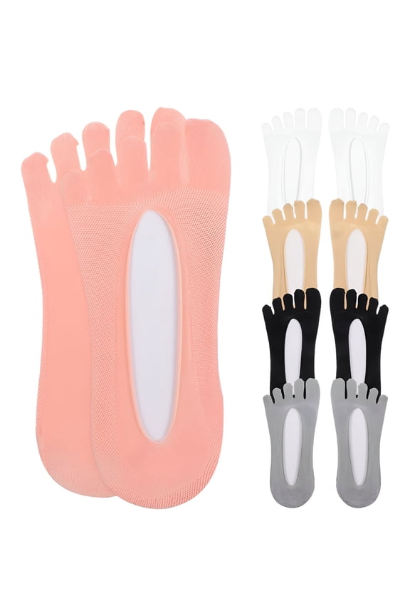 5 Pairs of Toe Separator Socks High Heel Finger Socks Invisible Toe Socks Breathable Women Socks