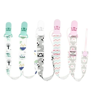 TELOLY 5 Pcs Pacifier Clip Pacifier & Teether 2-In-1 Pacifiers Portable Modern and Simple Pacifier Holder,Set1