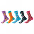 thumbnail image 1 of TELOLY 5Pairs Boot Socks for Women,Basketball Socks Womens Crew Socks,Fall-Winter Edition Men Socks,Combination3, 1 of 1