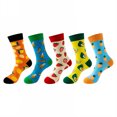 thumbnail image 1 of TELOLY 5Pairs Boot Socks for Women,Casual Socks Womens Crew Socks,Mid-Calf Style Long Socks,Combination6, 1 of 1
