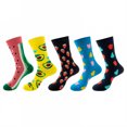 thumbnail image 1 of TELOLY 5Pairs Boot Socks for Women,Mid-Calf Length Womens Crew Socks,Fall-Winter Edition Men Socks,Combination2, 1 of 1