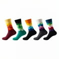 thumbnail image 1 of TELOLY 5Pairs Boot Socks for Women,Mid-Calf Length Womens Crew Socks,Fall-Winter Edition Men Socks,Combination3, 1 of 1