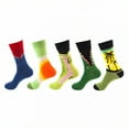 thumbnail image 1 of TELOLY 5Pairs Boot Socks for Women,Mid-Calf Length Womens Crew Socks,Mid-Calf Style Long Socks,Combination5, 1 of 1