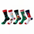 thumbnail image 1 of TELOLY 5Pairs Boot Socks for Women,One Size Fits Most Womens Crew Socks,Unisex Design Men Socks,Combination1, 1 of 1
