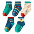 thumbnail image 1 of TELOLY 5Pairs Kids Socks,3-5 Years Old Boys Socks 4-6 Years,Candy Colors Girls Socks 6-8 Years Old,Style1,Size 25-28, 1 of 1