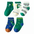 thumbnail image 1 of TELOLY 5Pairs Kids Socks,6-8 Years Old Boys Socks 4-6 Years,Mid-Calf Ventilation Girls Socks 6-8 Years Old,Style3,Size 29-32, 1 of 1