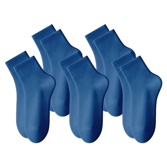 OQRKI 5Pairs Mens Ankle Socks9-13Mens Ankle Socks Size 9-11 Men's Socks ,Blue2