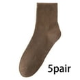 thumbnail image 1 of TELOLY 5Pairs Mens Ankle Socks9-13Mens Ankle Socks Size 9-11 Men's Socks ,Coffee, 1 of 4
