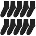 thumbnail image 1 of TELOLY 5Pairs Mens Ankle Socks9-13Mens Ankle Socks Size 9-11 Men's Socks ,Black, 1 of 6
