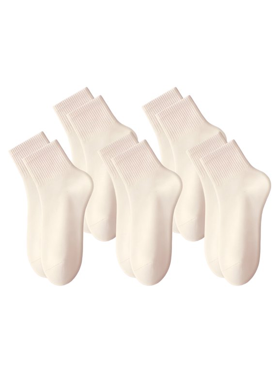 5Pairs Mens Ankle Socks9-13Mens Ankle Socks Size 9-11 Men's Socks ,Beige