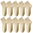 thumbnail image 1 of TELOLY 5Pairs Mens Ankle Socks9-13Mens Ankle Socks Size 9-11 Men's Socks ,Coffee, 1 of 5