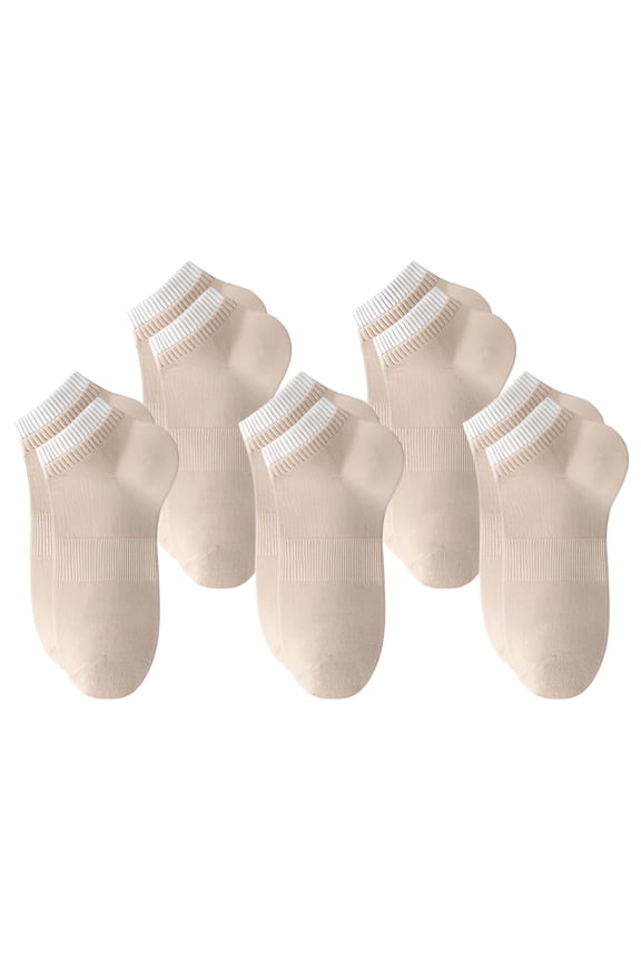 5Pairs Mens Ankle Socks9-13Mens Ankle Socks Size 9-11 Men's Socks ,Khaki