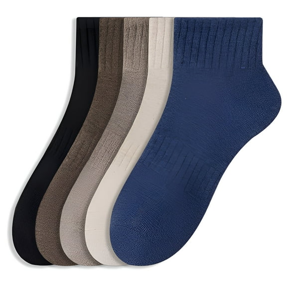 TELOLY 5Pairs Mens Ankle Socks9-13Mens Ankle Socks Size 9-11 Men's Socks ,Colormixing1