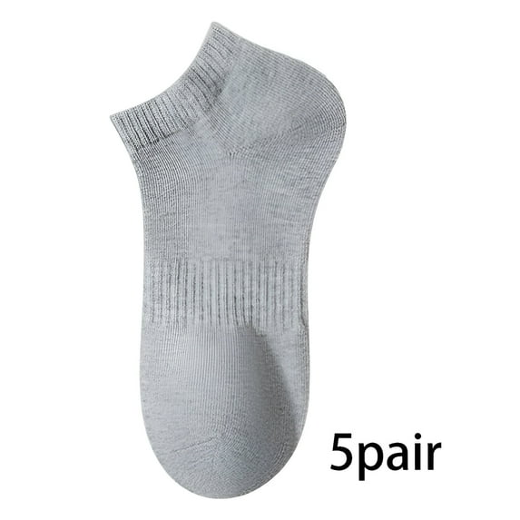 TELOLY 5Pairs Mens Ankle Socks9-13Mens Ankle Socks Size 9-11 Men's Socks ,Gray