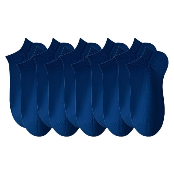 TELOLY 5Pairs Mens Ankle Socks9-13Mens Ankle Socks Size 9-11 Men's Socks ,Blue