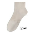 thumbnail image 1 of TELOLY 5Pairs Mens Ankle Socks9-13Mens Ankle Socks Size 9-11 Men's Socks ,Beige, 1 of 4