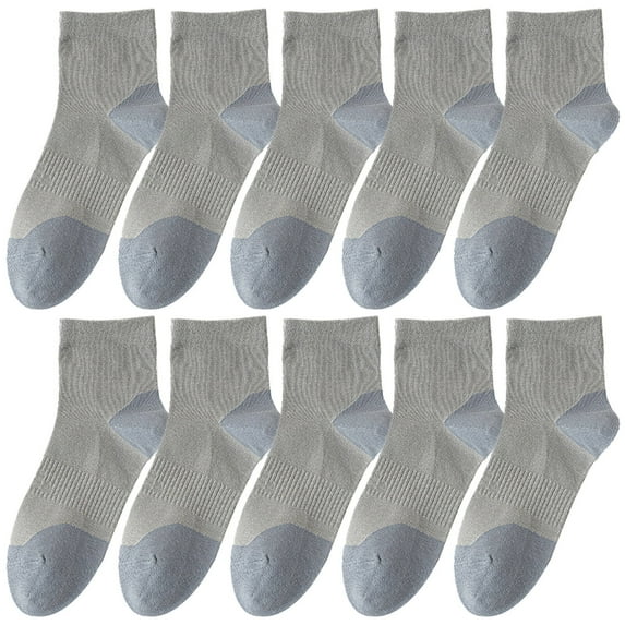 TELOLY 5Pairs Mens Socks9-13Mens Ankle Socks Size 9-11 Men's Socks ,Gray2