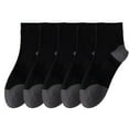 thumbnail image 1 of TELOLY 5Pairs Mens Socks9-13Mens Ankle Socks Size 9-11 Men's Socks ,Black, 1 of 4