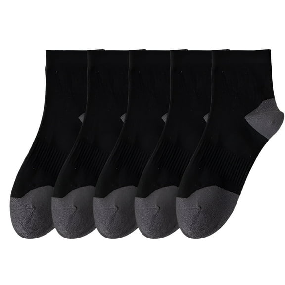 TELOLY 5Pairs Mens Socks9-13Mens Ankle Socks Size 9-11 Men's Socks ,Black