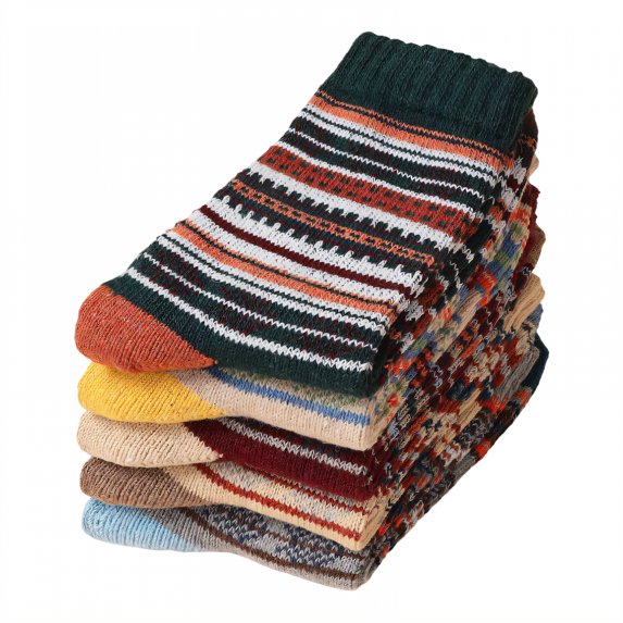 TELOLY 5Pairs Thermal Socks for Men,39-44 Yards Men Socks,Warm for Fall/Winter Warm Socks for Men,Combination3
