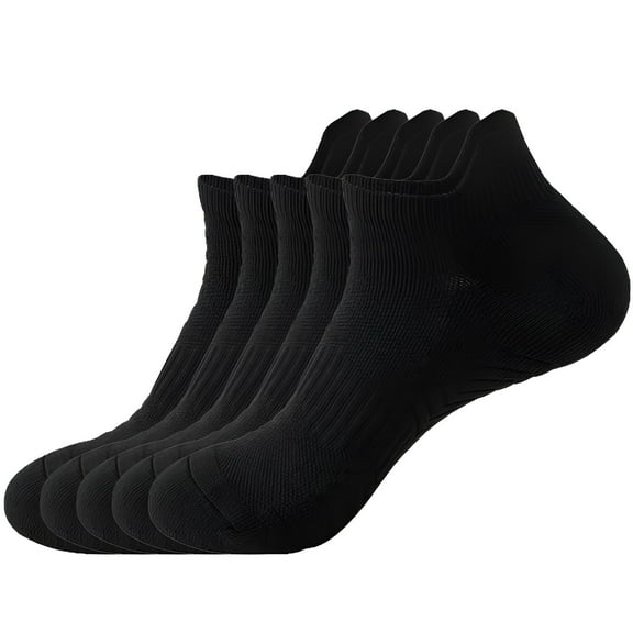OQRKI 5Pairs Women'S Socks9-13Mens Ankle Socks Size 9-11 Men's Socks ,Black