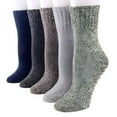 thumbnail image 1 of TELOLY 5Pairs Wool Socks for Women,Mid-Calf Length Thick Socks Women,Versatile Pairing with Any Shoe Style Womens Boot Socks,Style1, 1 of 5