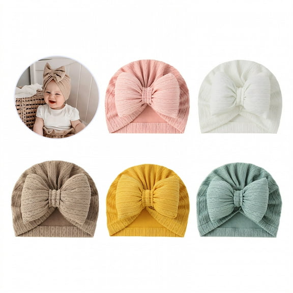 TELOLY 5Pcs Baby Hats,Perfect Fit Newborn Hats,No Slipping or Shifting Baby Hat,Multicolor2