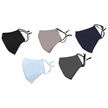 TELOLY 5Pcs Full Face Mask,Efficient Filtration Design facemask,Soft and Lightweight ace masks,Multicolor1
