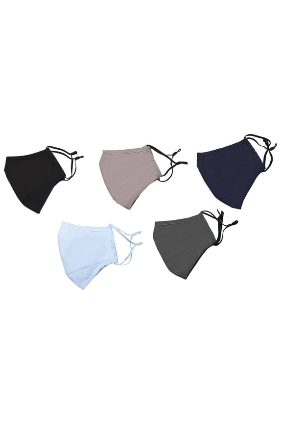 5Pcs Full Face Mask,Efficient Filtration Design facemask,Soft and Lightweight ace masks,Multicolor1