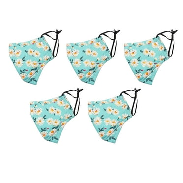 TELOLY 5Pcs Full Face Mask,Next Gen Filtration System facemask,Soft,Light,and Comfortable ace masks,Multicolor1