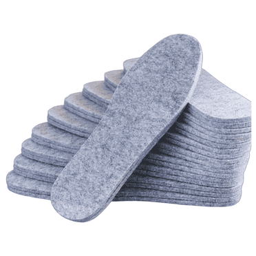 TELOLY 5Pcs Insoles Men Washable Felt Material Move Insoles Breathable and Sweat - Absorbent Boot Inserts 39