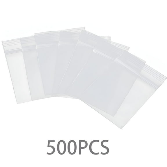 TELOLY 500 Pcs Small Plastic Bags,Reusable Small Ziplock Bag,Clear Plastic Bags for Packaging,3*4"