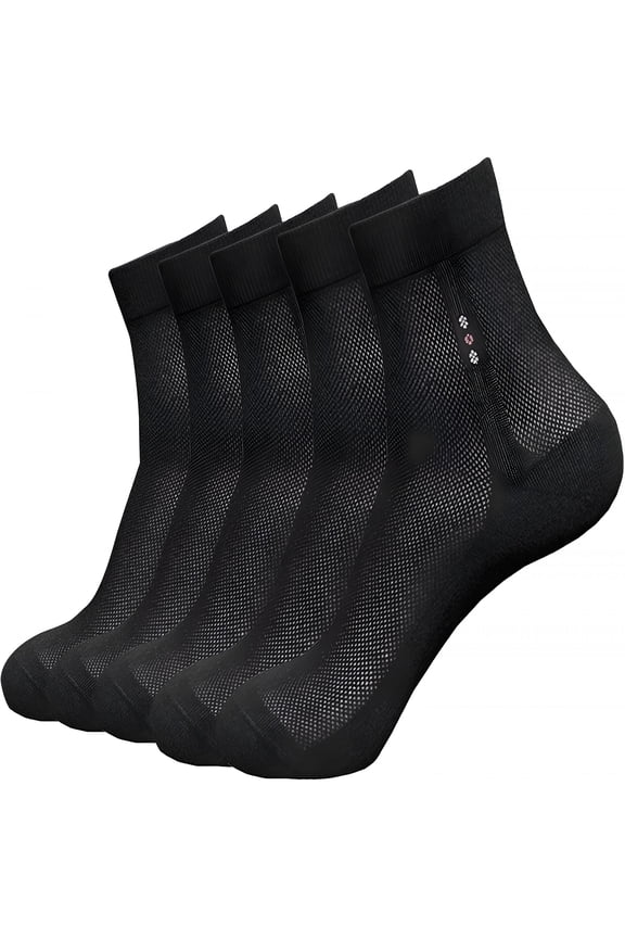 6 Pack Mens Ultra Thin Breathable Socks Summer Mesh Cotton Business Dress Sock