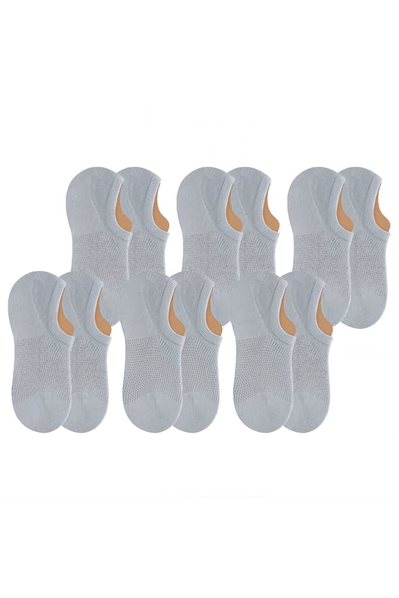 6 Pairs Ankle Socks for Women Size 9-11, 100% Cotton No Show Socks with Ventilation Holes
