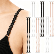 TELOLY 6 Pairs Dress Straps for Strapless Dress, 14 X 0.59 in Heart Bra Straps Decorative, Elastic Adjustable Lace Decorative Bra Strap Replacement Shoulder for Women Girls, 3 Colors