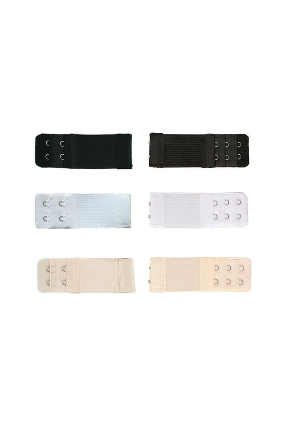 6 Pcs Bra Extender,3.5" Customizable Fit with Various Sizes Bra Extender Value Pack,Rust-Resistant Stainless Steel Fasteners Bra Band Extension Strap,Multicolor