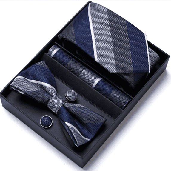 TELOLY 6Pcs Men's Tie and Bow Tie Set,Neck Ties Mens,Fashion Accessories,57.48x2.95x1.38in,Wb196