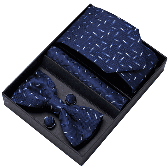 TELOLY 6Pcs Men's Tie and Bow Tie Set,Formal Boys Tie,Accessories for Men,57.48x2.95x1.38in,Wb166