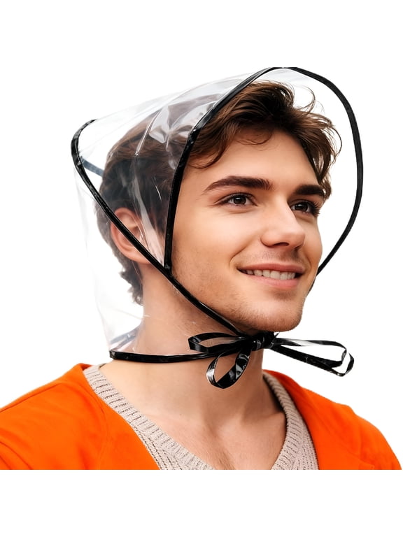 6 Pcs Women'S Rain Bonnet with Visor-Clear Waterproof Plastic Rain Hat for Women-Hair Bonnet for Water Protection