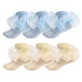 thumbnail image 1 of TELOLY 6Pairs Kids Socks,6-8 Years Old Ruffle Socks,Thin Cotton Socks Lace Socks,Style3,18-20Cm, 1 of 1