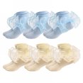 thumbnail image 1 of TELOLY 6Pairs Kids Socks,8-10 Years Old Ruffle Socks,3D Anti-Slip Heel Design Lace Socks,Style3,20-22Cm, 1 of 1