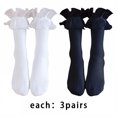 thumbnail image 1 of TELOLY 6Pairs Kids Socks,Breathable Ruffle Socks,Moisture-Wicking Lace Socks,Combination2, 1 of 1