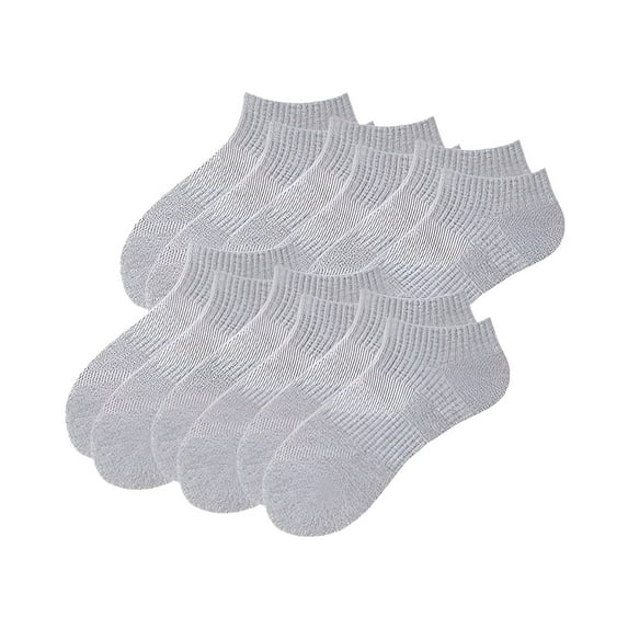 TELOLY 6Pairs Mens Ankle Socks9-13Mens Ankle Socks Size 9-11 Men's Socks ,Gray