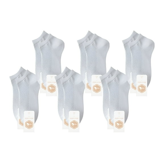 TELOLY 6Pairs Mens Ankle Socks9-13Mens Ankle Socks Size 9-11 Men's Socks ,Gray