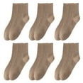 thumbnail image 1 of TELOLY 6Pairs Mens Ankle Socks,Pilling-Free Process Mens Ankle Socks Size 10-13,Mid-Rise Design Moisture Wicking Socks Men,Khaki, 1 of 5