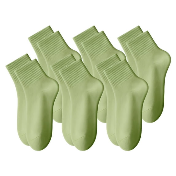 TELOLY 6Pairs Mens Ankle Socks9-13Mens Ankle Socks Size 9-11 Men's Socks ,Green